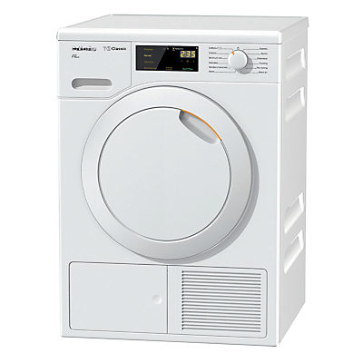 Miele TDB120WP Heat Pump Freestanding Tumble Dryer, 7kg Load, A++ Energy Rating, White Miele TDB120WP Heat Pump Freestanding Tumble Dryer, 7kg Load, A++ Energy Rating, White